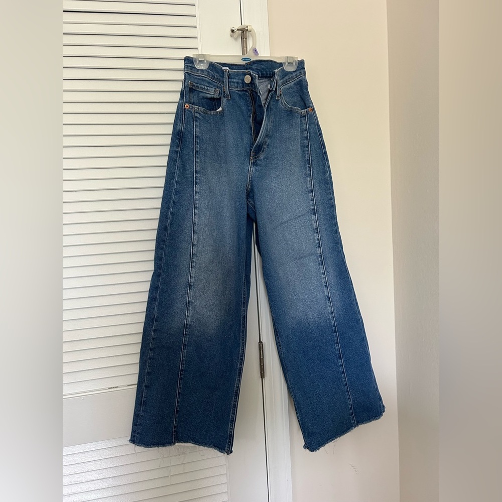 GAP High Rise Stride Wide Leg Ankle Jeans